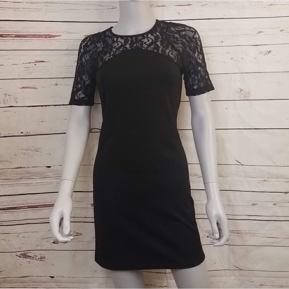 Urban Outfitters CO Lace Top LBD Black Mini Dress